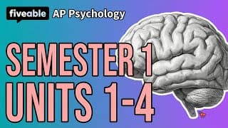 AP Psychology - Semester 1 Review: Units 1-4
