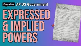 AP US Government - Expressed, Implied & Concurrent Powers