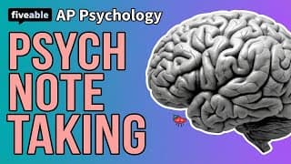 AP Psychology - Note-Taking Strategies & Study Tips