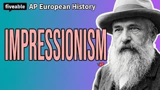 AP Euro - Impressionism: Monet, Realism & Urbanization