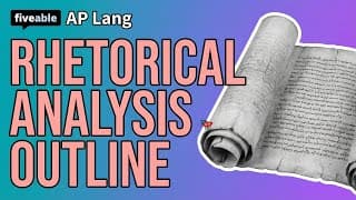 AP English Language - Rhetorical Analysis Essay Outline