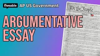AP US Government - Argumentative Essay Workshop