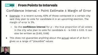 AP Statistics - Confidence Intervals for Proportions