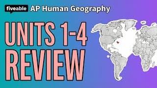 AP Human Geography - Units 1-4 Review
