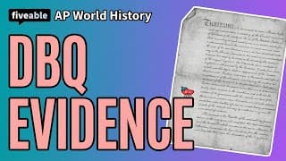 AP World History - DBQ Evidence & Document Analysis