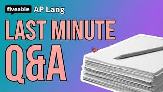 AP English Language CRAM – Last Minute Q&A