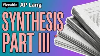 AP English Language - Synthesis Essay Body Paragraphs