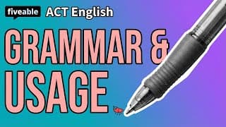 ACT English - Grammar & Usage Review