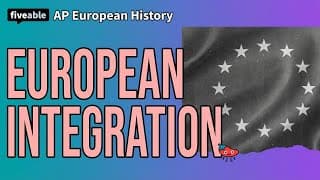 AP European History - European Integration & Thatcherism
