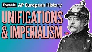 AP Euro CRAM – Unit 7: Unifications, Imperialism & Socialism