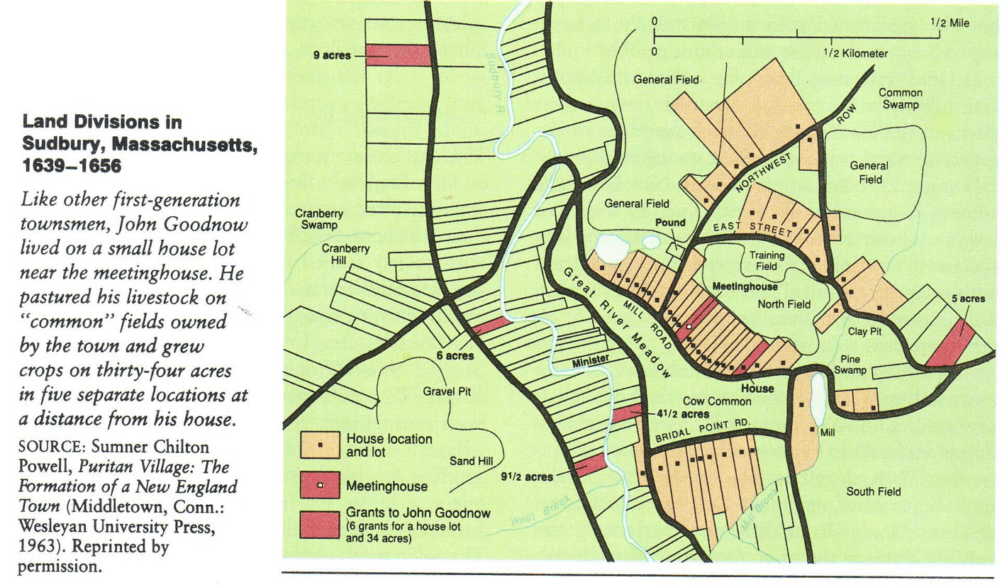 Land divisions in Sudbury, Massachusetts — AP US History