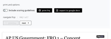 Print center controls with the Print FRQ action above the preview.