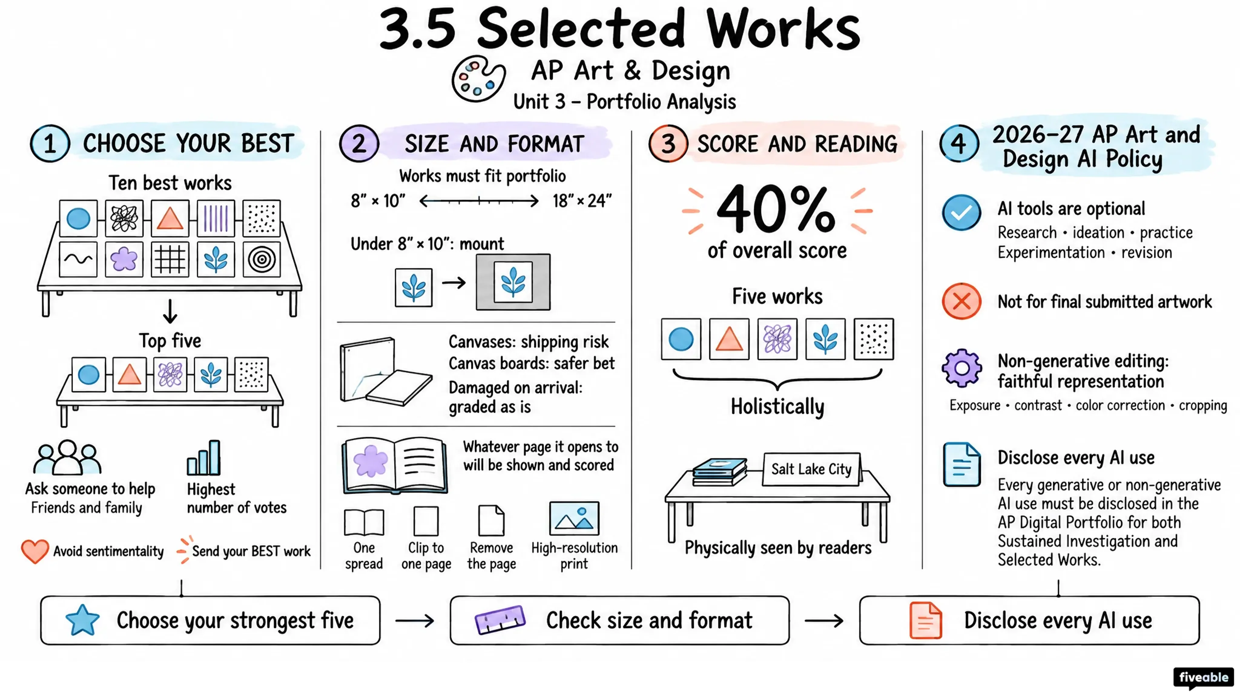 3.5 Selected Works - AP Art & Design - Unit 3 visual cheatsheet