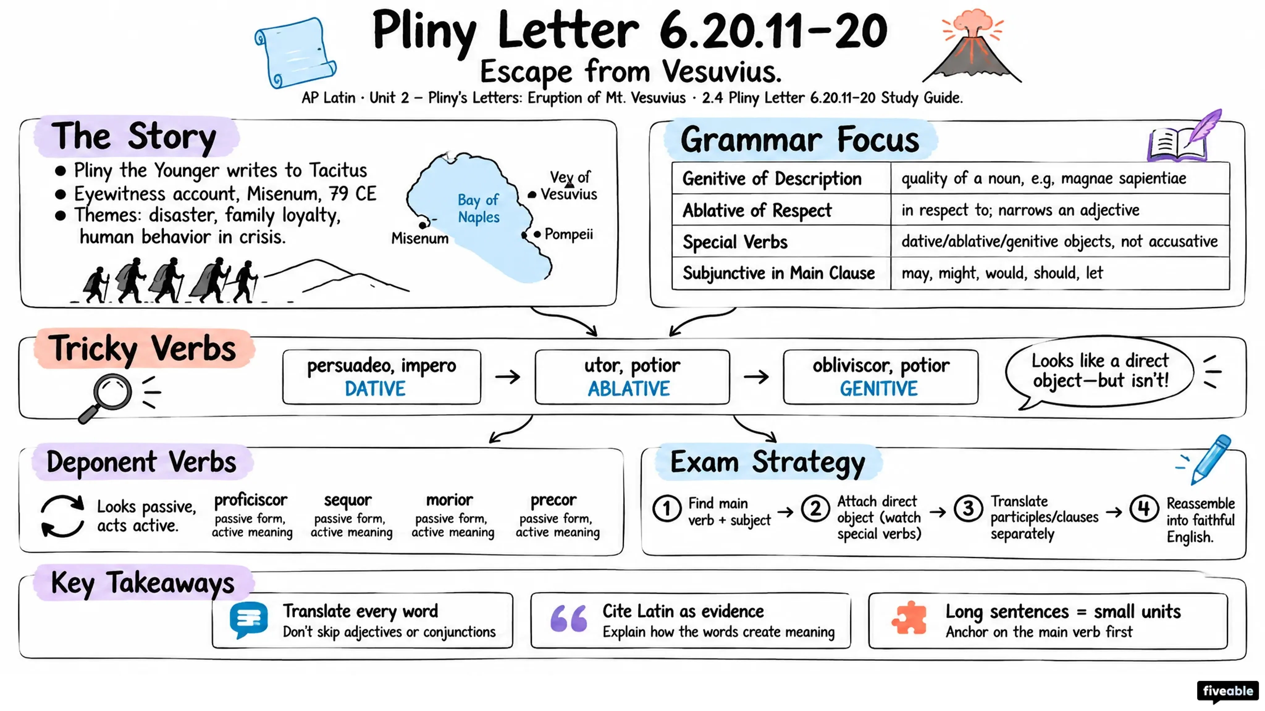2.4 Pliny Letter 6.20.11-20 Study Guide - AP Latin - Unit 2 visual cheatsheet