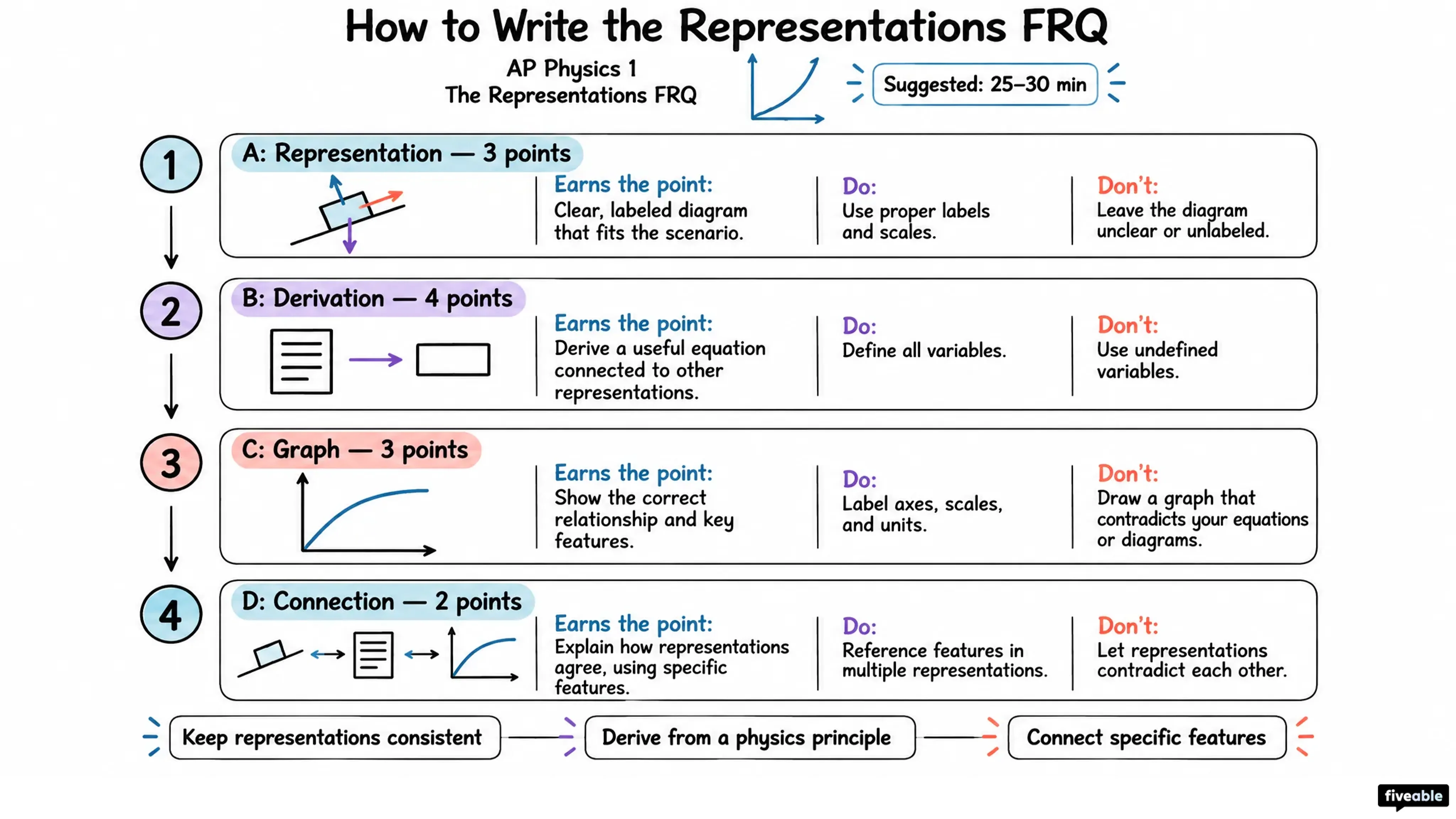 How to Write the AP Physics 1 Representations FRQ