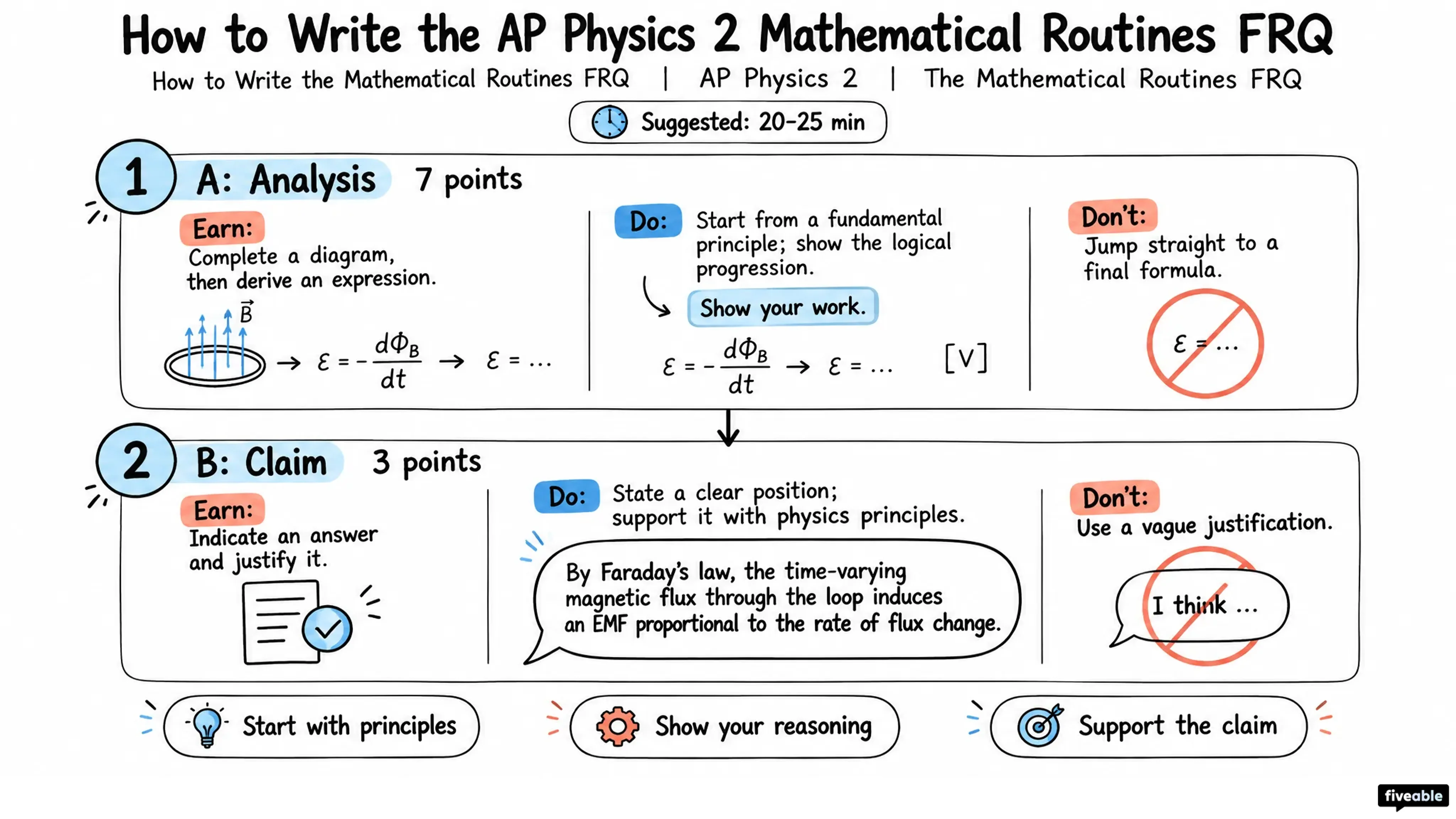 How to Write the AP Physics 2 Mathematical Routines FRQ