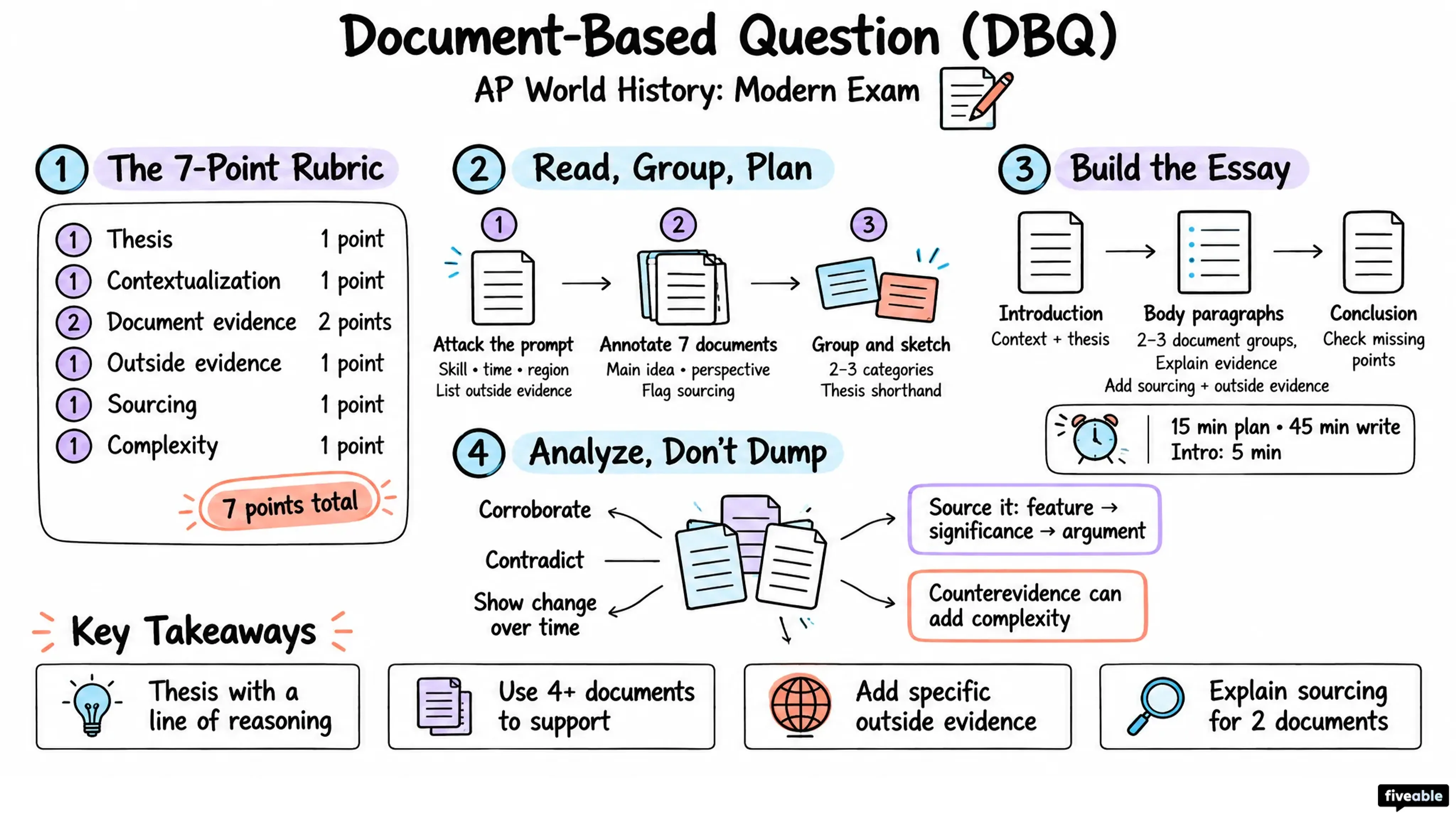 Document-Based Question (DBQ) - AP World History - AP World History Modern Exam visual cheatsheet