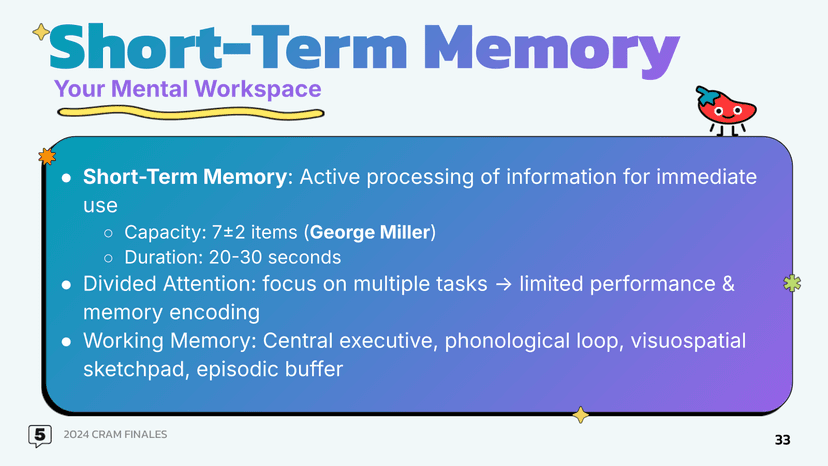 understanding short term memory