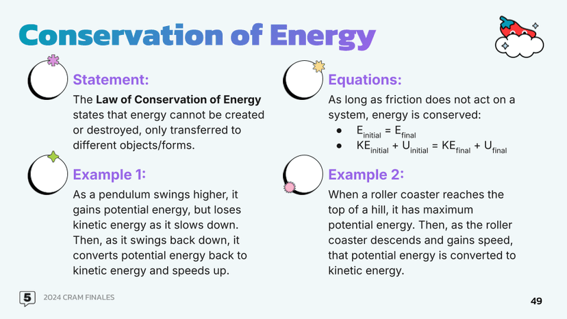 conservation of energy