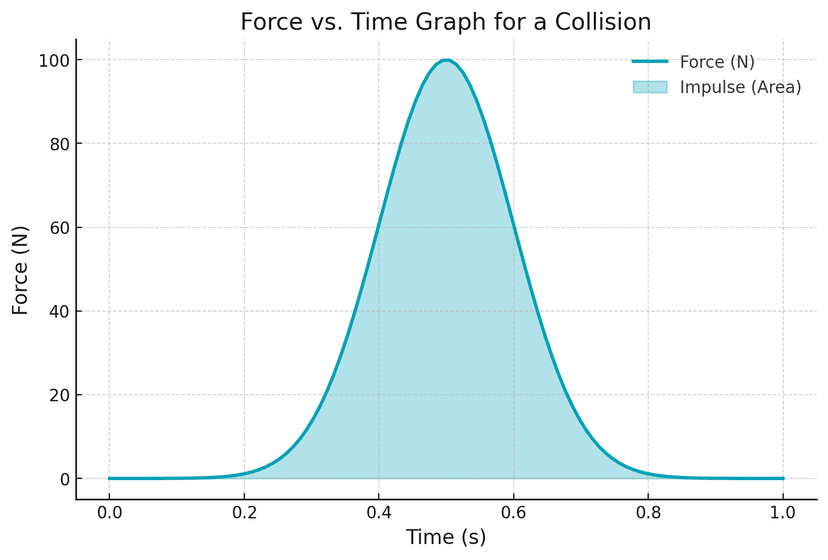 force vs time graph for a collision