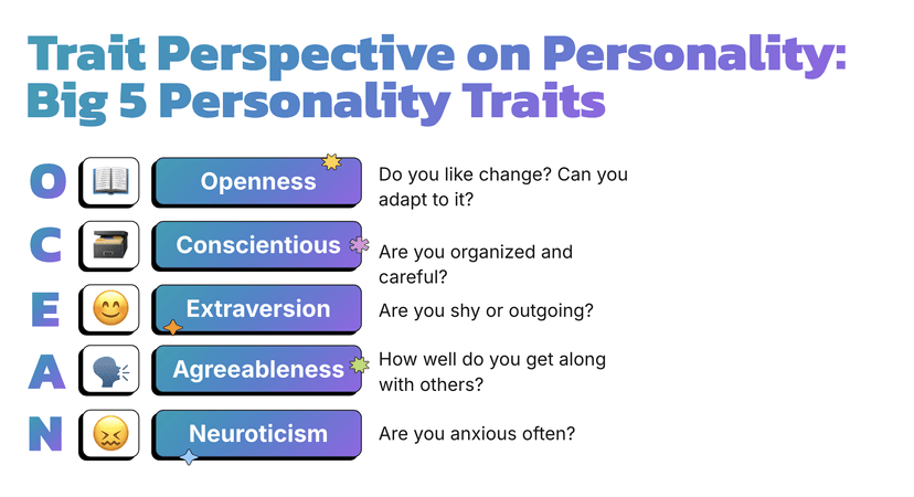 big 5 OCEAN mnemonic