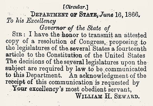 Ratification and purpose of the 14th Amendment, Fourteenth Amendment to the United States Constitution - Wikipedia