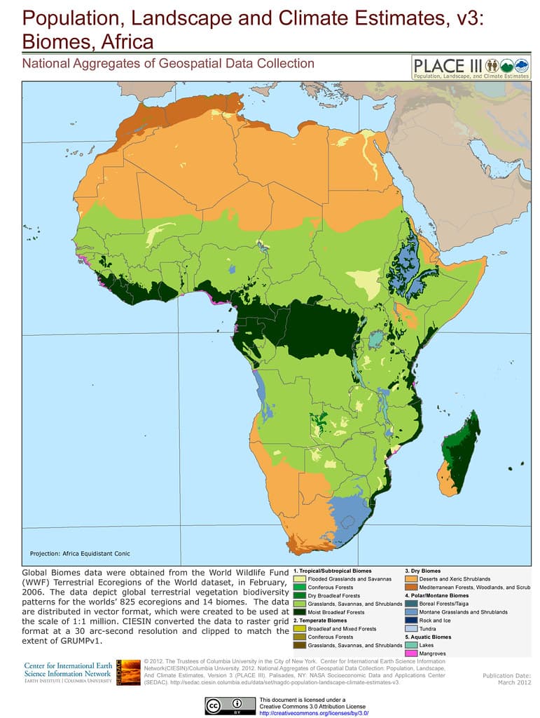 Diversity of Biomes, Biomes, Africa | Global Biomes data were obtained from the W… | Flickr