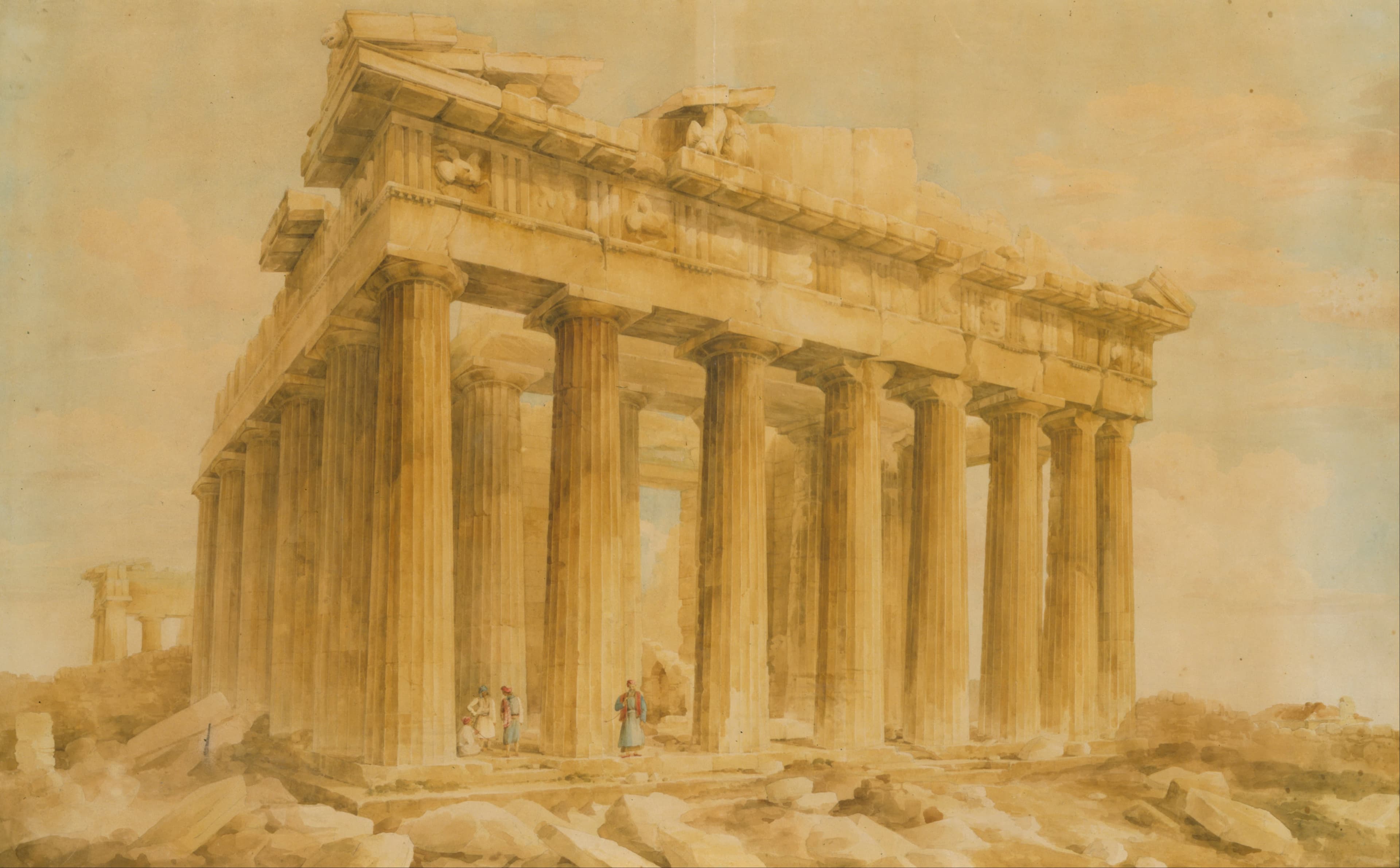 Ancient Greek foundations, File:Lusieri Giovanni Battista - The Parthenon from the Northwest - Google Art Project.jpg ...