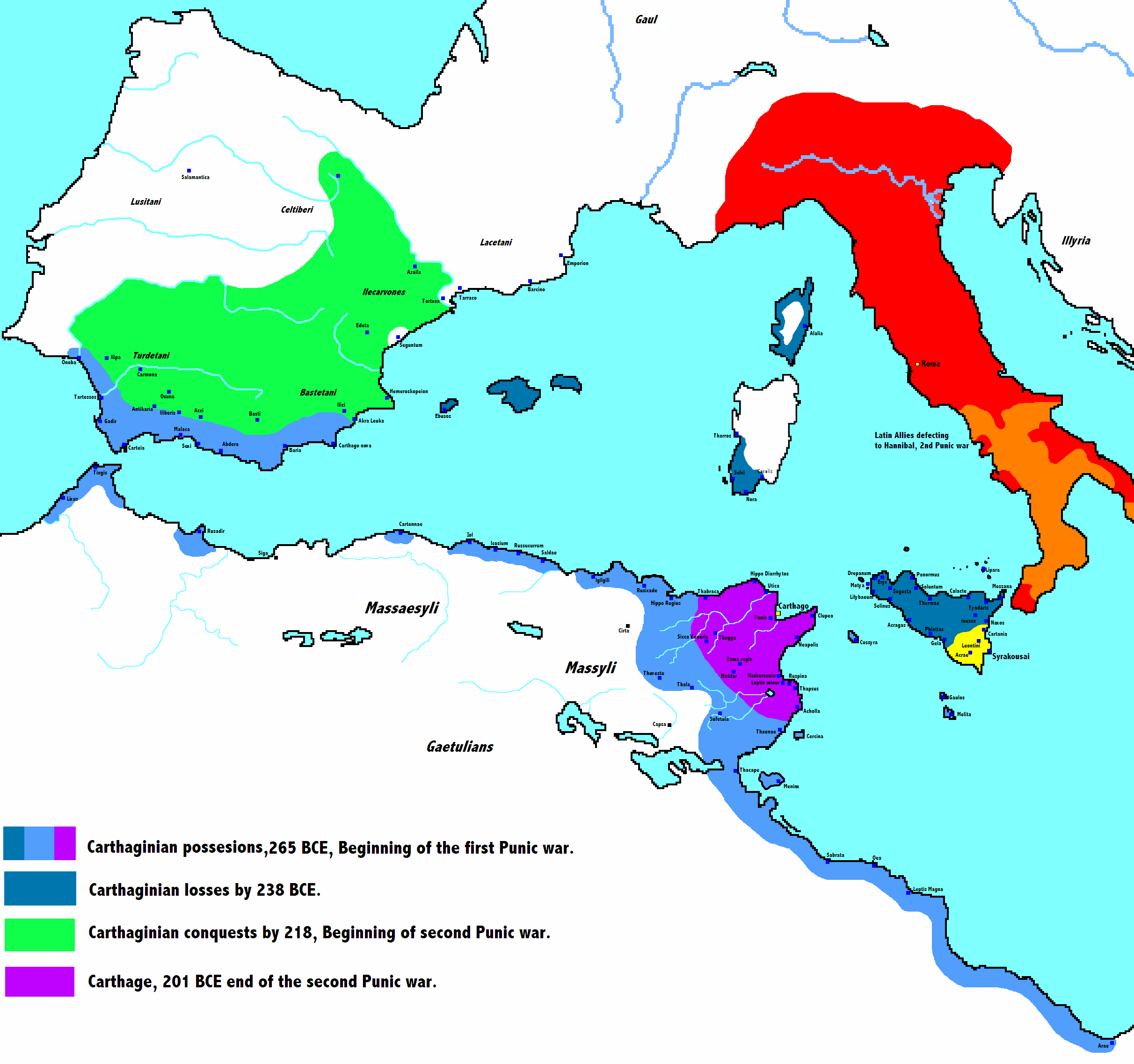 Carthaginian empire in Mediterranean, File:Carthaginianempire.PNG - Wikimedia Commons