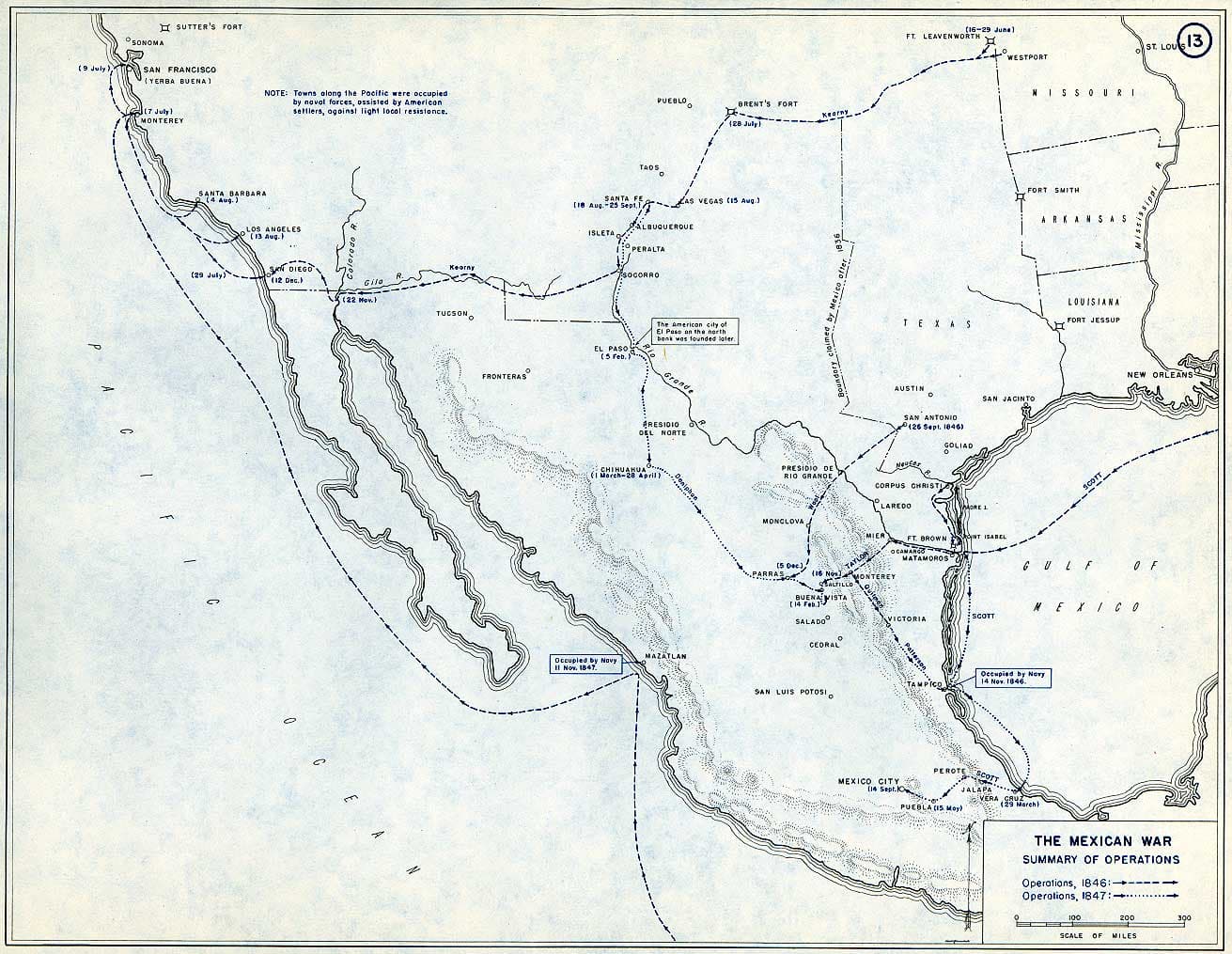 Causes of Mexican-American War, File:Mexican war map summary 1846 1847.jpg - Wikimedia Commons