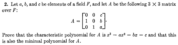 Definitions and Properties, linear algebra - Find the minimal polynomial for the given matrix. - Mathematics Stack Exchange