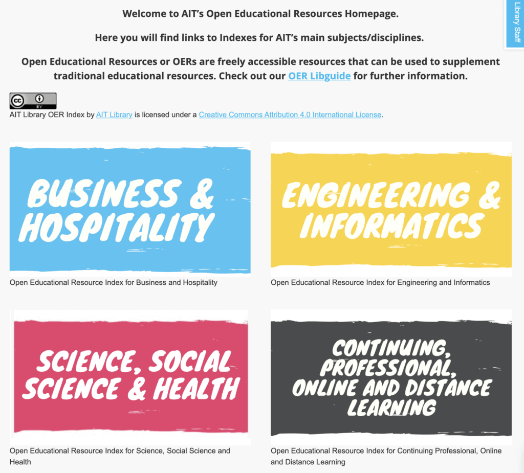 Characteristics and Techniques, AIT Library OER Index - National Resource Hub