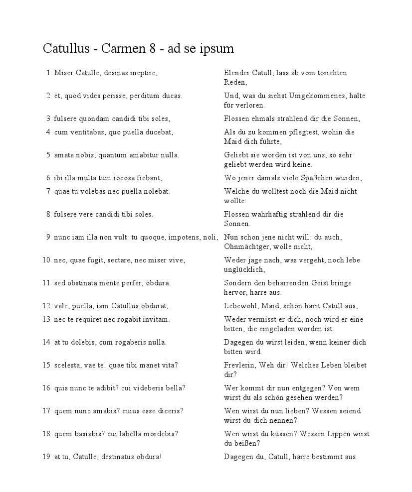 Characteristics of Neoteric Poetry, Catullus 8 by Ehuatl on DeviantArt