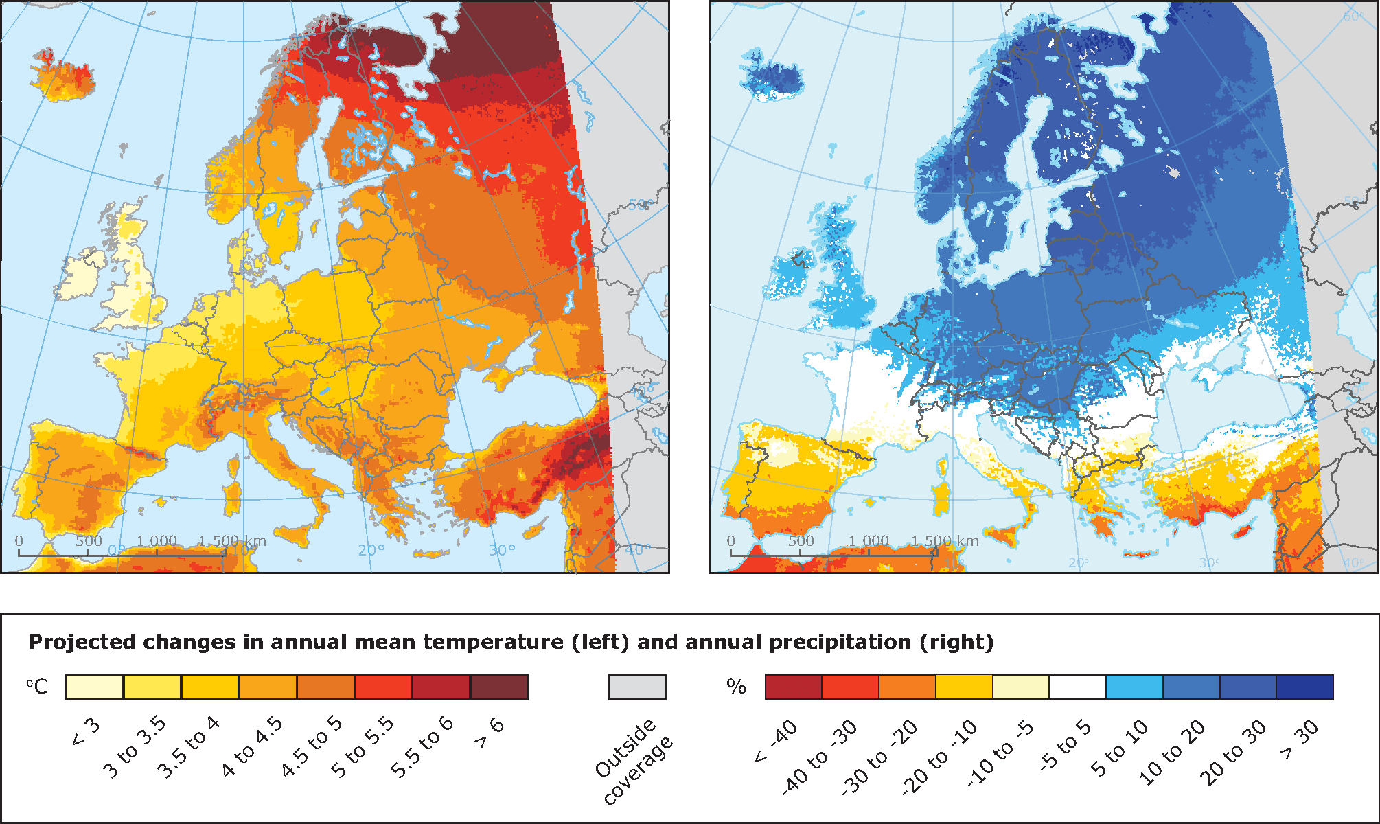 Climate Change and Environmental Pressures, Source : Climate change projections for Europe based on an ensemble of regional climate model ...