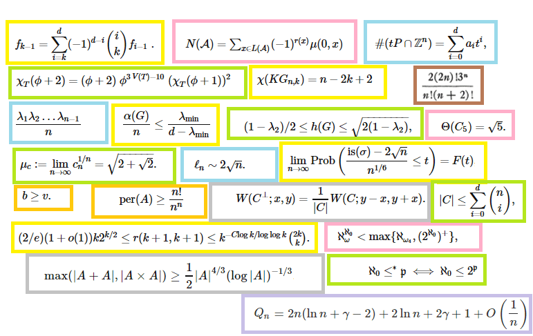 Fundamental Definitions and Principles, co.combinatorics - Important formulas in Combinatorics - MathOverflow