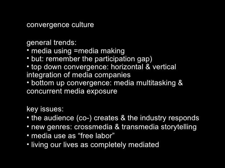 The Flow of Content Across Multiple Media Platforms, Convergence Culture