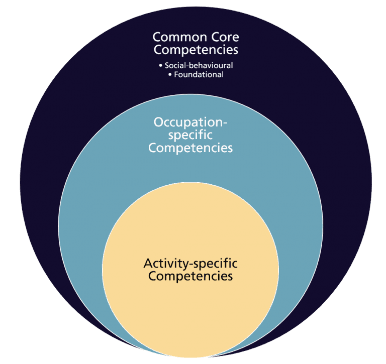 Defining professionalism, Sample competency framework structures – eCampusOntario Open Competency Toolkit