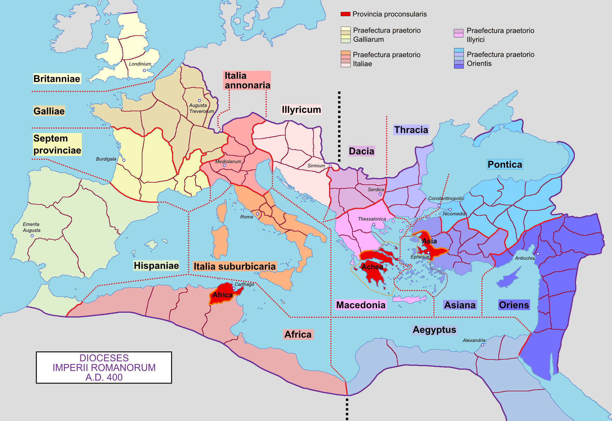 Definition and Establishment of Roman Provinces, File:Roman Empire with dioceses in 400 AD.png - Wikipedia, the free encyclopedia