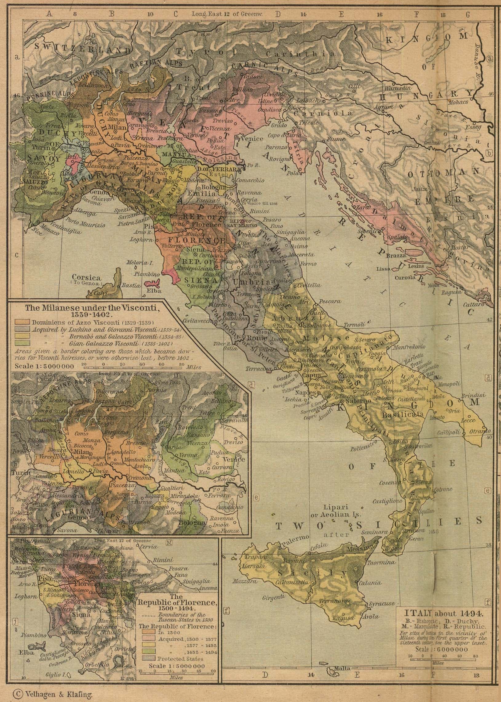 Division and Unique Characteristics of Italian City-States, File:Italy 1494 AD.png - Wikimedia Commons