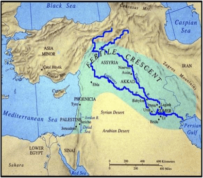Emergence and Location, Chapter 1 – Mesopotamia and the Fertile Crescent – History of Applied Science & Technology