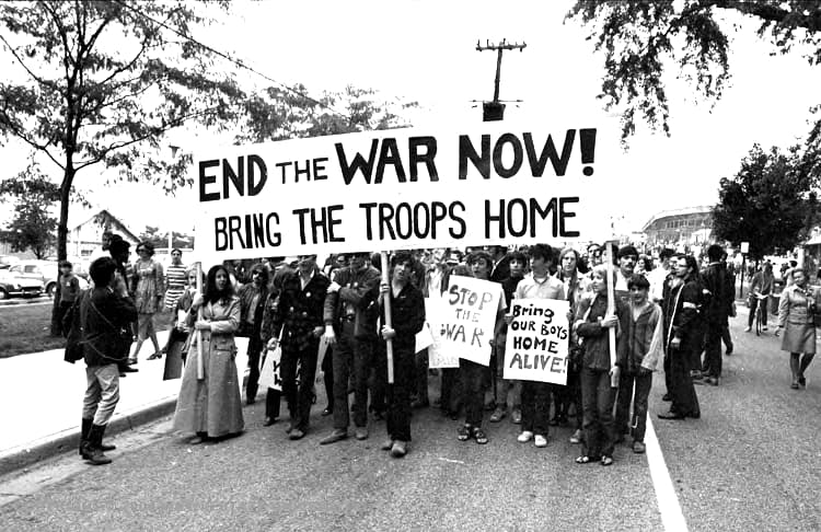 Early Grassroots Efforts, Outside Michigan Stadium, on Greene Street: Beginning of a University students' Anti-Vietnam War ...