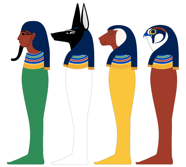 Major deities and their roles, Four sons of Horus - Wikipedia
