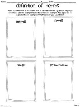 Elements of creative writing, Figurative Language Fun Pack by Tales from a Very Busy Teacher | TpT