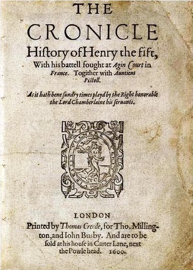 Emergence and Characteristics, Henry V (play) - Wikipedia