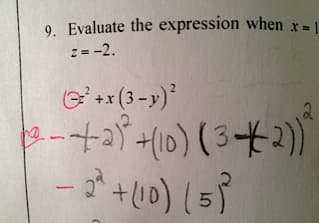 Evaluation of algebraic expressions, PEMDAS and powers – Math Mistakes