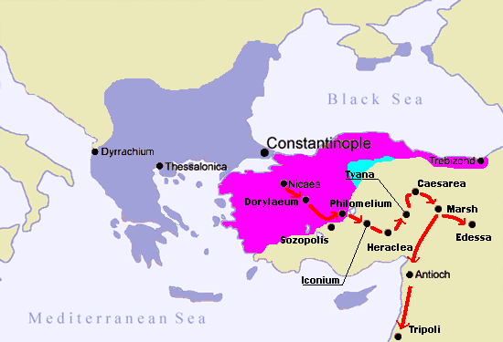 Factors behind the Crusades, March from Antioch to Jerusalem during the First Crusade - Wikipedia
