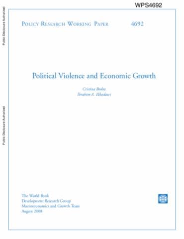 Factors contributing to political violence, Political Violence and Economic Growth