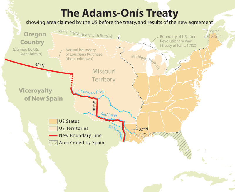 Steps for Florida's territorial government, File:Adams onis map.png - Wikimedia Commons