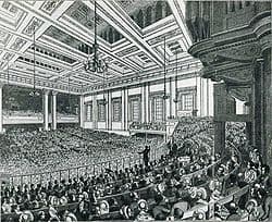 Foundations of Classical Liberalism, A meeting of the Anti-Corn Law League in Exeter Hall in 1846