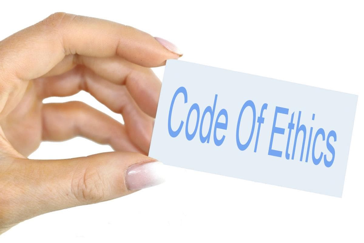 Fundamental Ethical Guidelines, Code Of Ethics - Free of Charge Creative Commons Hand held card image